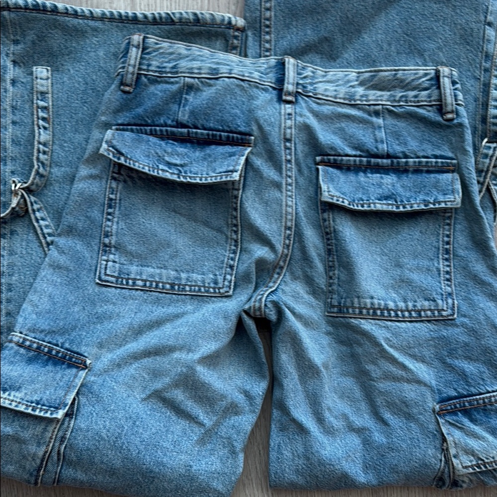 Denim Cargo Jeans - Picture 3 of 4